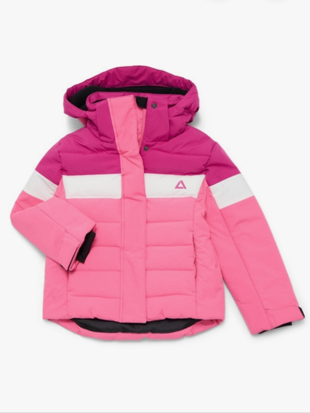 TEC-ONE Girls' Colorblock Quilted Ski and Snow Jacket